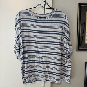 Aerie Blue and White Striped Tee